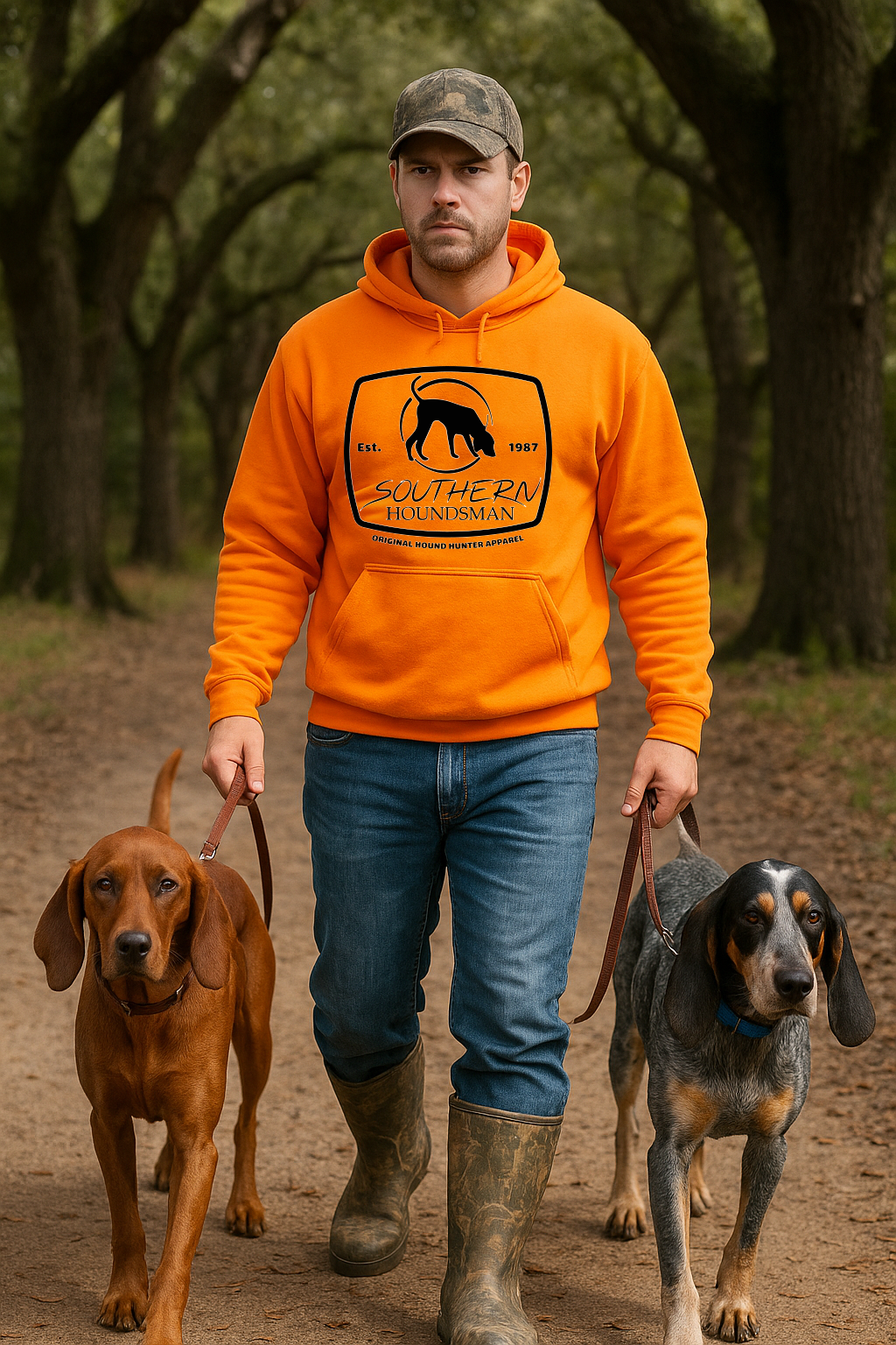 Southern Houndsman Safety Orange Pullover Hoodie